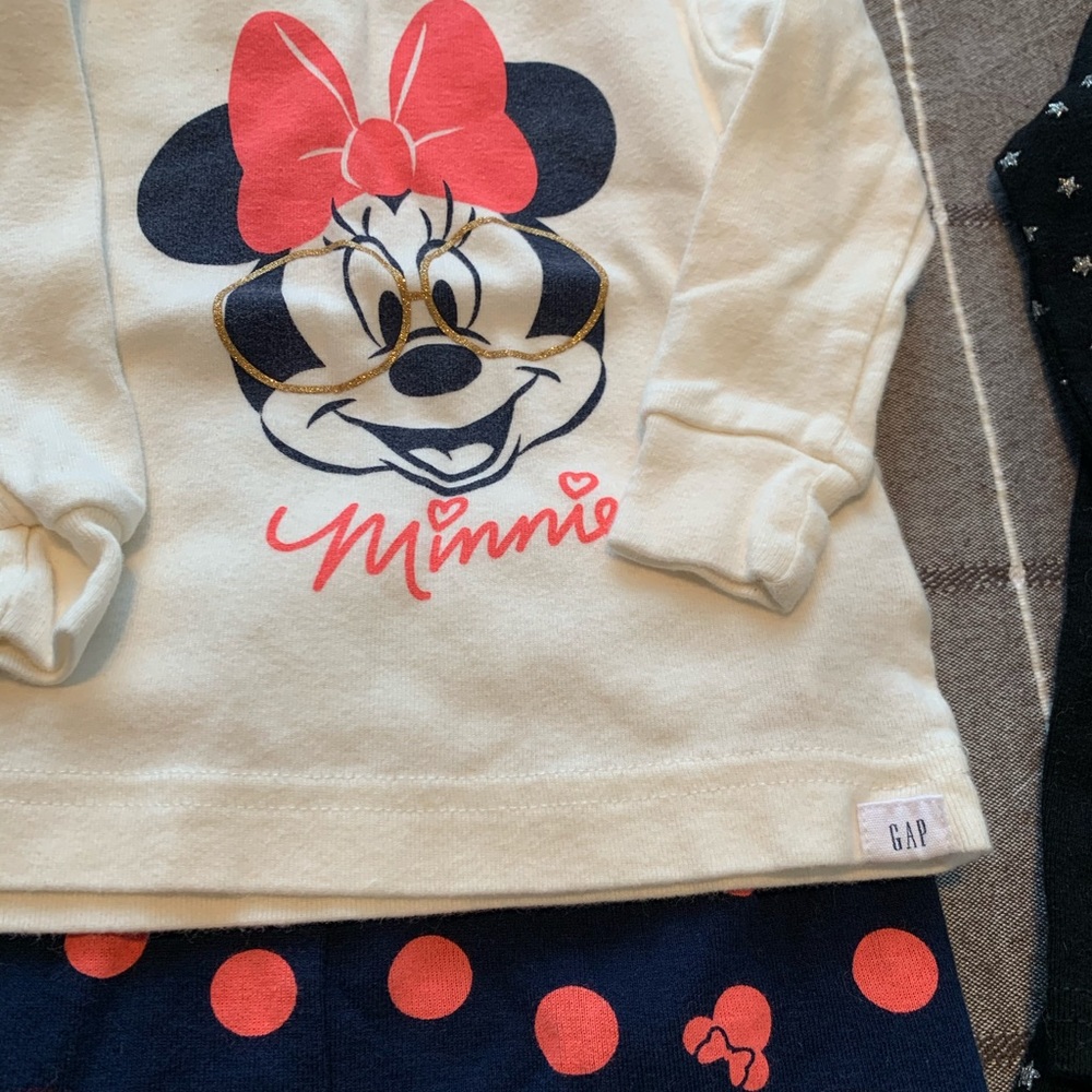 Three pairs of baby GAP pj sets. VGUC 🐭 🦙 🐱 - Picture 2 of 4